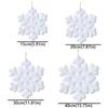 Flocking Plush Hanging Snowflake Simulation Artificial Christmas Snowflake  Festive Scene