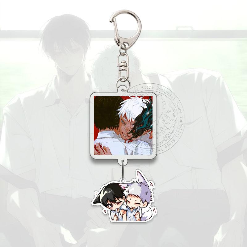 The Summer Hikaru Died Keyring Anime Cartoon Cartoon Q Version Kawaii Acrylic Pendant Keychain Bag Decorate Accessories Gift