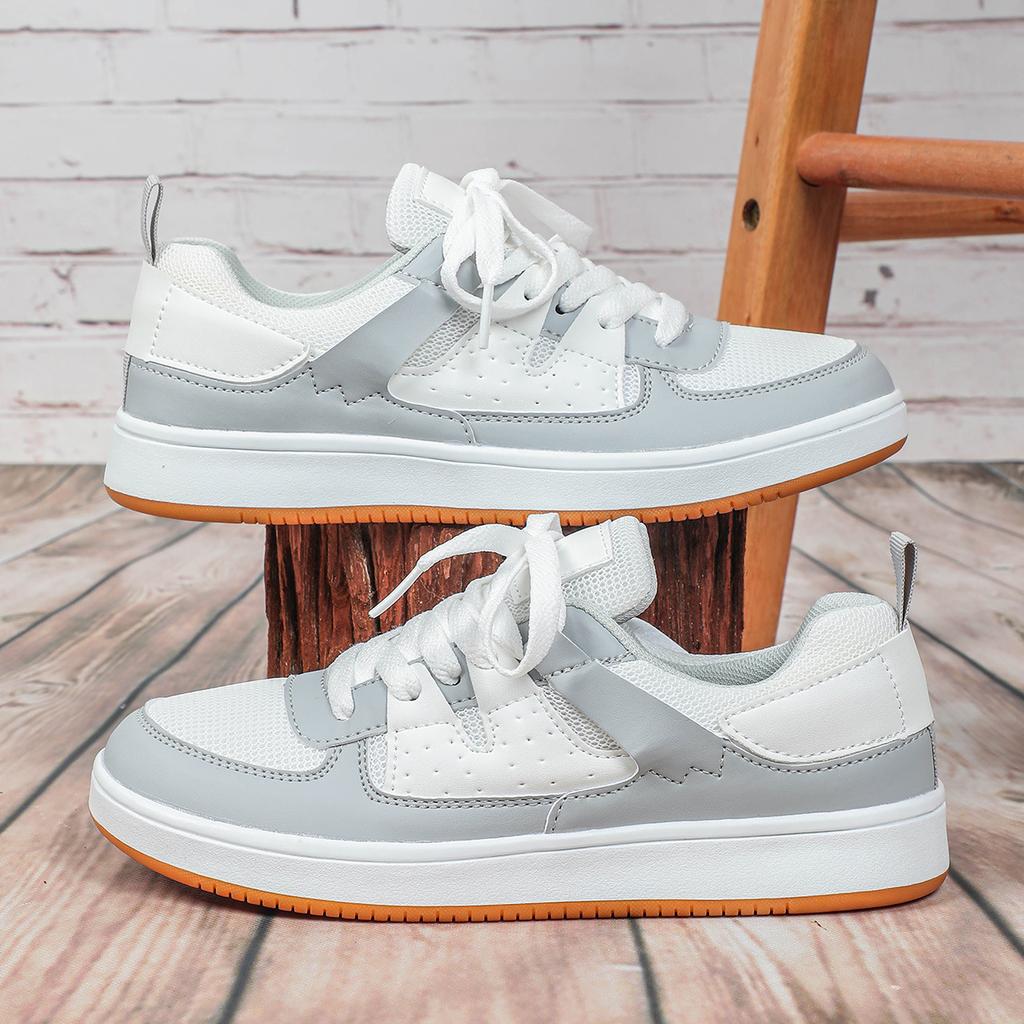 Board Shoes Mesh Casual Sneakers Fashion Flat Shoes Low-cut Leisure Sports Shoes Outdoor Walking Flats Casual Versatile