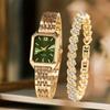 2-Pack Ladies' Elegant Retro Watch Set - Luxury Heart Chain Court Quartz Watch