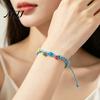 Layered Fashion Wristbands Handmade Braided Bracelet for Women, Bohemian Woven Wrist Rope Adjustable Bracelets Women with Colorful Rice Beads,