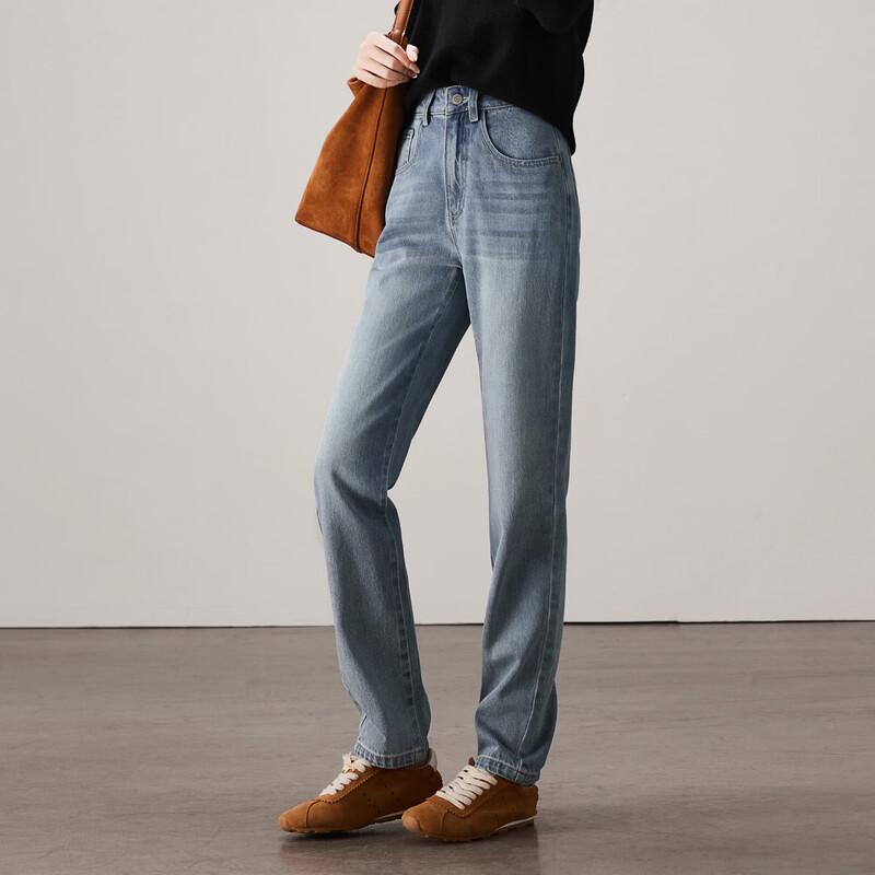 SOFSIL Women's High-Waist Tapered Cotton Jeans