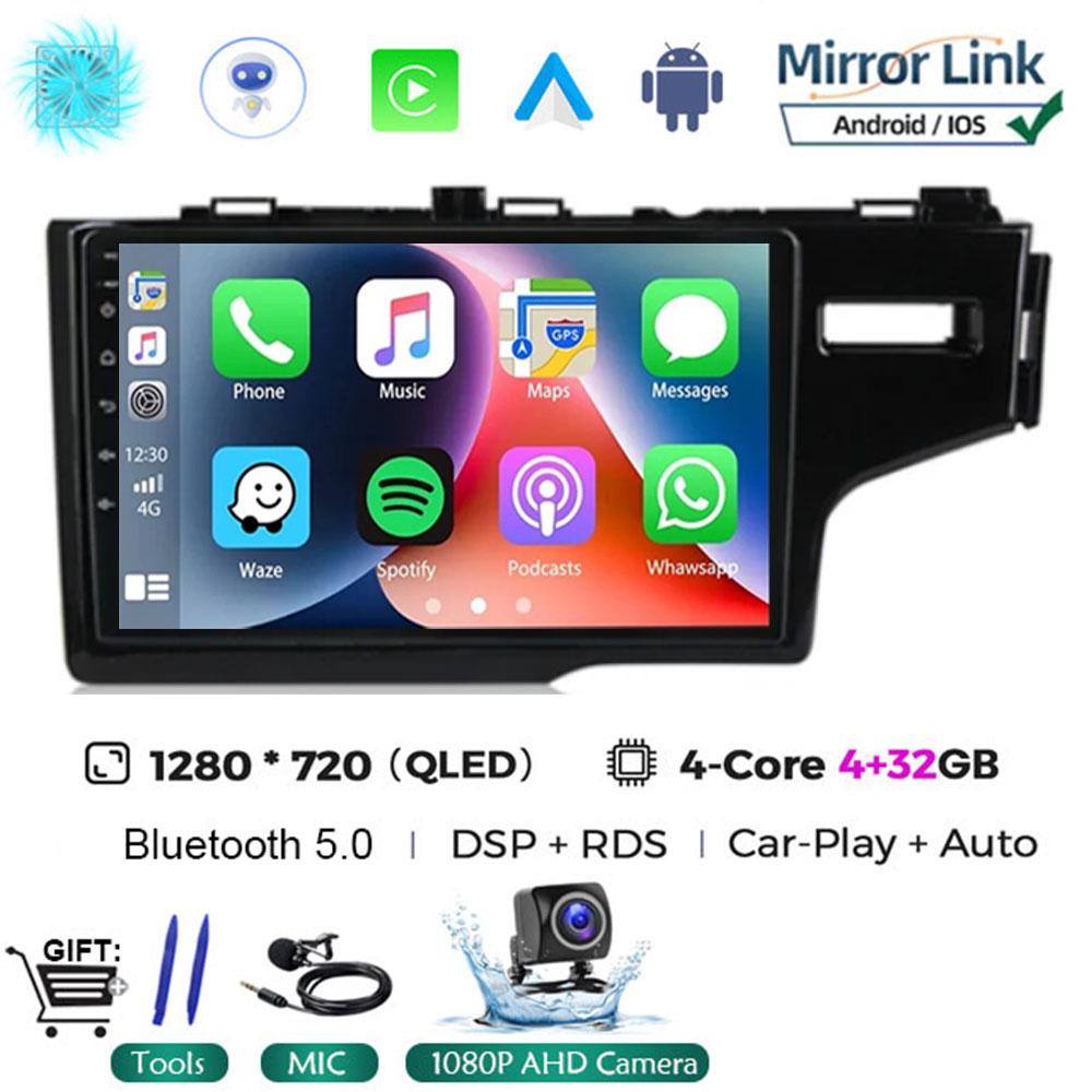 9'' Android 14 Car Radio for Honda Fit Jazz 2013 2014 2016 2018 GPS Navigation Stereo Multimedia Video Player Screen Head Unit