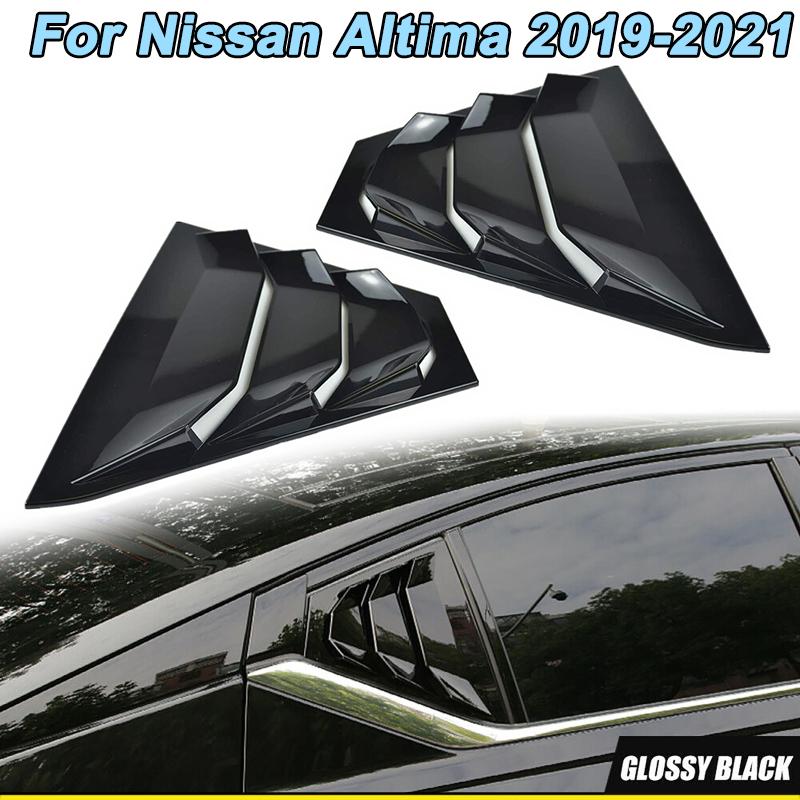 2Pcs/set Rear Outer Side Window Louver Cover For Nissan Altima - Car Exterior Window Air Vent Quarter Scoop Shades Cover