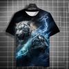Animal Men's T-shirt 3d Tiger Print Men's Tops Casual Short Sleeve Simple