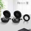 Portable EVA Watch Box with Zipper and Carabiner Black Single Watch for Case for Outdoor Activities Sports Skiing Climbi