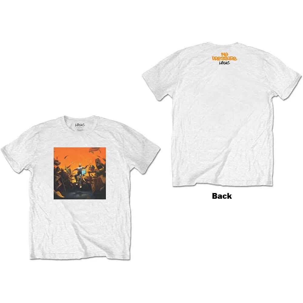 Logic T Shirt No Pressure Logo Official Mens White XL 3XL