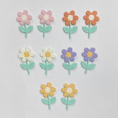 Knitted Small Flower Embroidery Fresh Cloth Stickers Clothing Accessories Luggage Patches Cloth Stickers