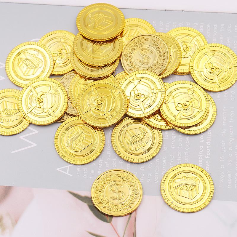 34mm Pirate Gold Coin Props – Event Treasure Toy Set for Kids