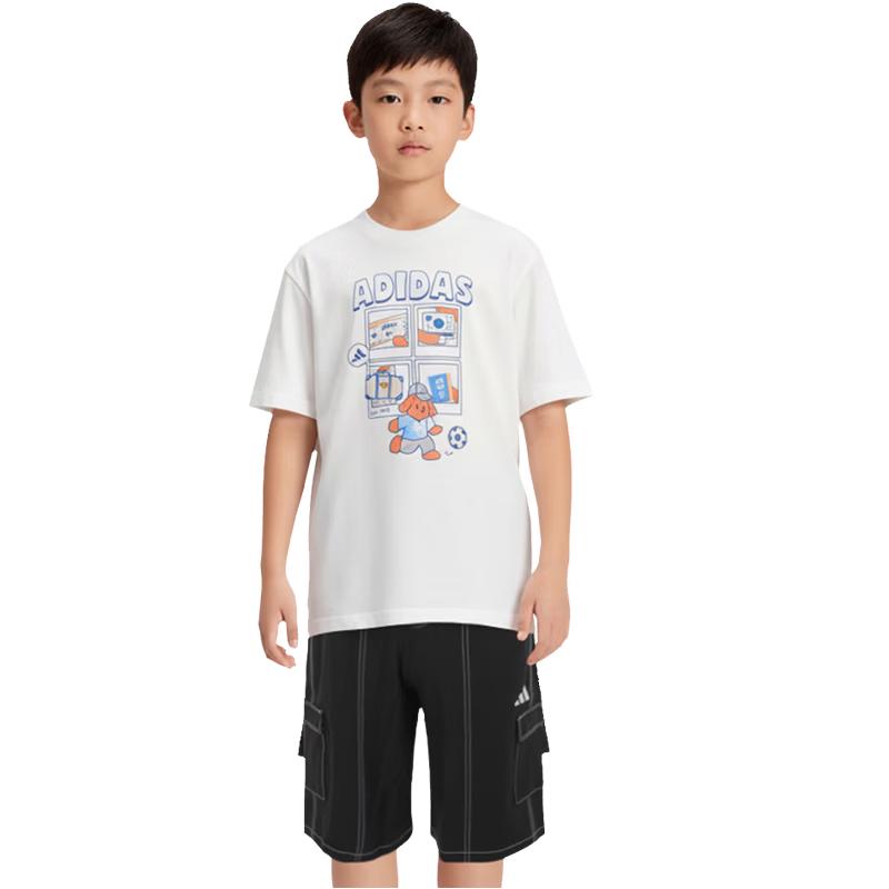 Adidas Boys  Summer Quick-Dry T-Shirt & Shorts Set 140CM
