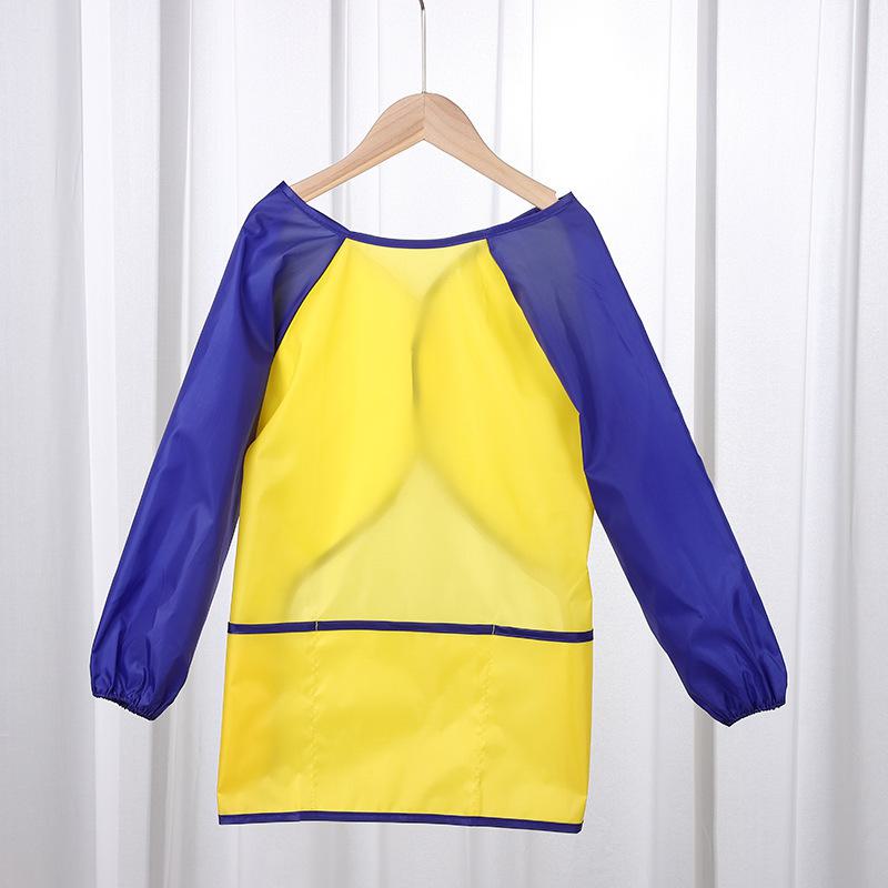 Tablier d'art à manches longues pour enfants avec poche et housse de protection pour aquarelle