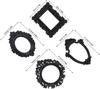 4Pcs Vintage Mini Picture Frames Set Small Black Resin Retro Photo Holders for DIY Wall Decor and