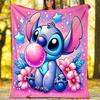 Stitch Fantasy Flannel Fleece Blanket Cozy Warm Throw Blanket For Couch Bed Travel All Season Use