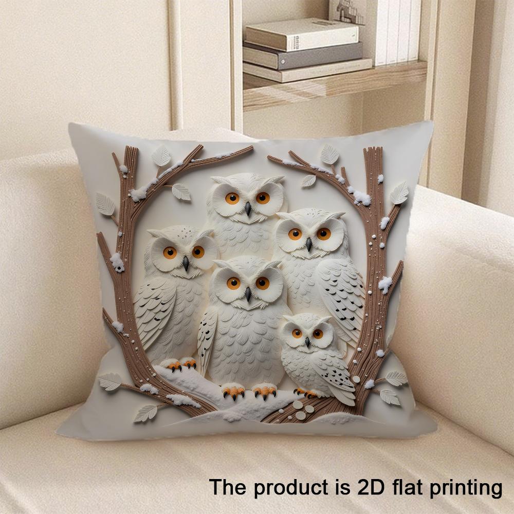 1Pc Cute Animal 2D Flat Printing Pillowcases Sofa Cushion Cover Home Bedroom Room Decoration
