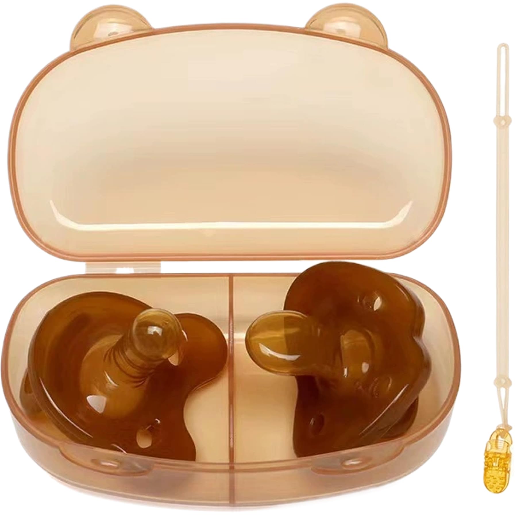 

Pacifier with hygienic disinfection case hand food grade silica gel Amazing fit Soft Just like breasts Sensitive Blue Newborn months 0 months