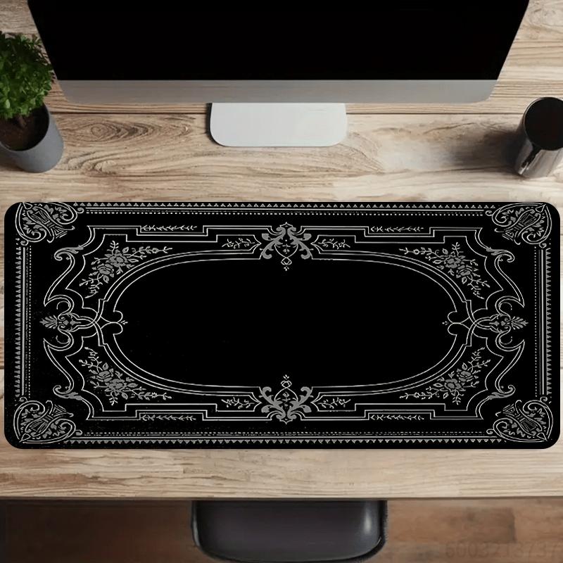 Vintage Black Ornate Frame Large Gaming Mouse Pad Nonslip Desk Mat