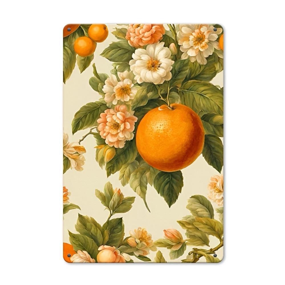 

Petrichor Orange & White Floral Decor for Wall, Bedroom & Kitchen, Unique Floral Decor, Home & Garden Wall Art for Indoor & Outd 20x30cm（7.8x11.8inch）