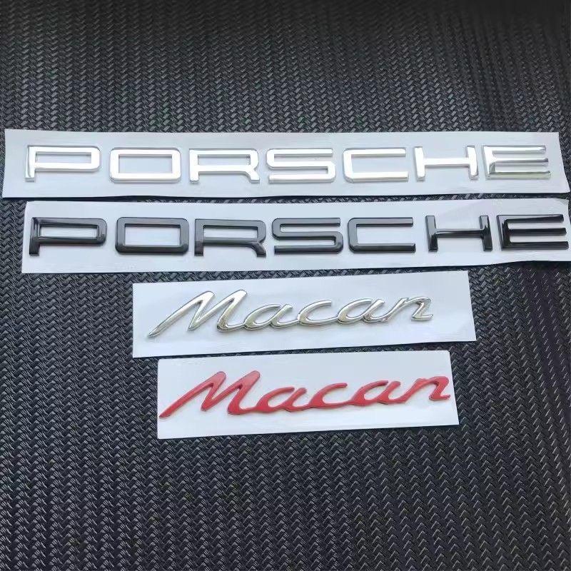 Emblema Auto 3D Lettere Decorative per Bagagliaio Posteriore Accessorio per Porsche Panamera Cayman Boxster Cayenne Macan GTS Taycan Turbo