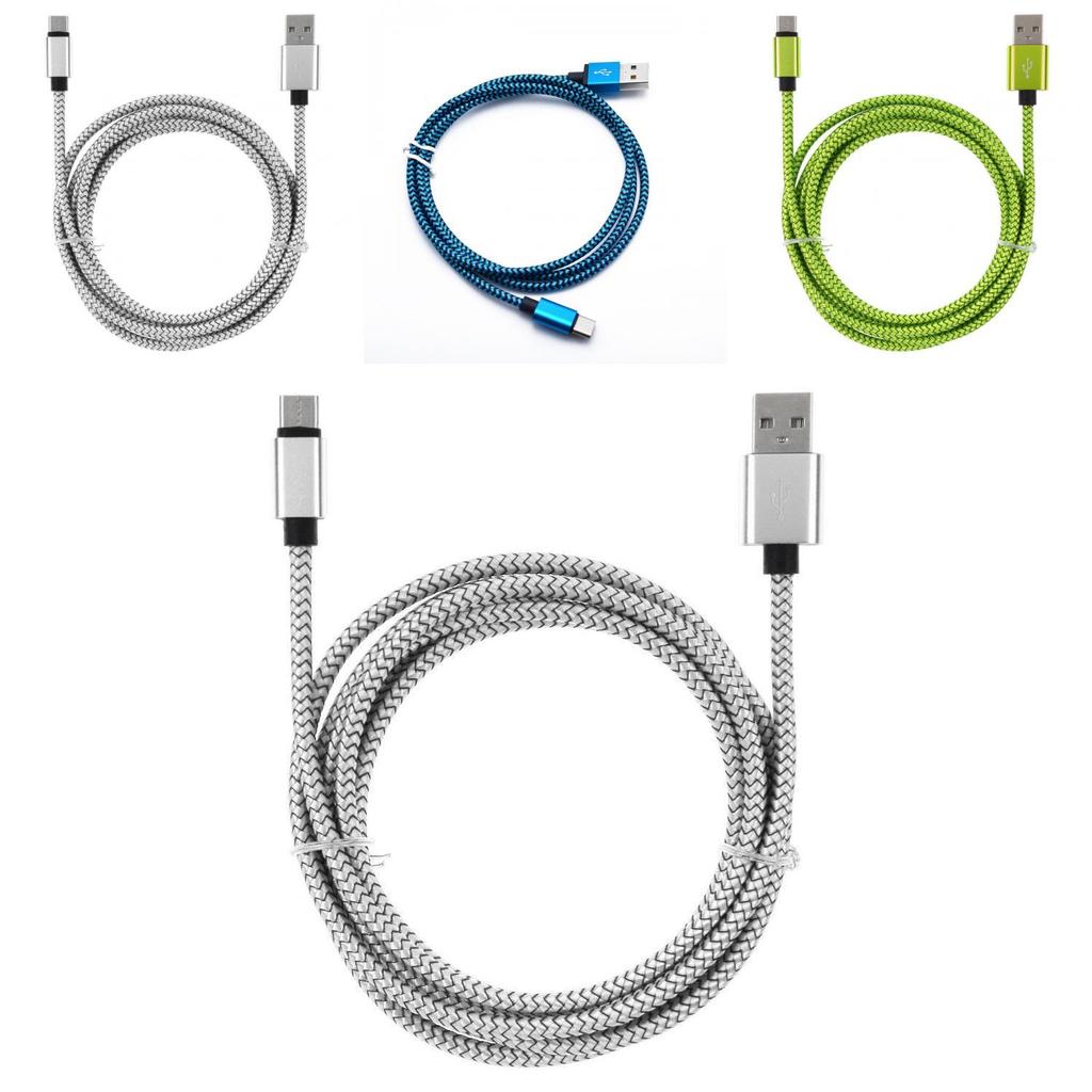 Fast Charging Data Cable With Aluminum Alloy Nylon Braided For Android Devices And Smartphones