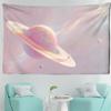 Pink Moon Starry Tapestry Universe Wall Hanging Room Dorm Tapestries Cartoon Art Home Psychedelic Kawaii Bedroom Decor Tapestry