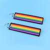 Rainbow Woven Label Keychain and ID Card Lanyard
