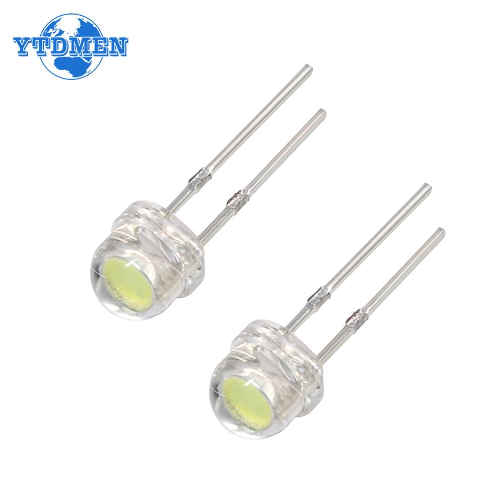 50/100PCS Straw Hat LED 5mm Super Bright LED Diode F5 Light Emitting Diode Blue Green Red Yellow White, for DIY Electronic