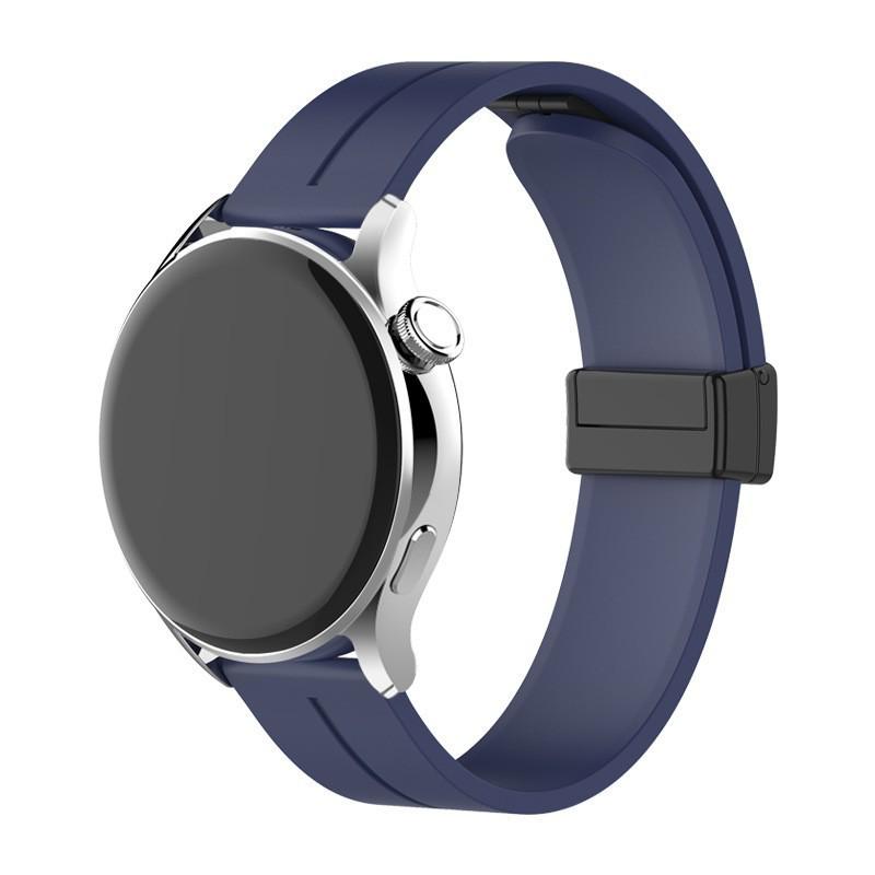 Universal Magnetic Silicone Strap for Huawei GT6 Pro, Samsung 8, Garmin, Xiaomi 20-22mm