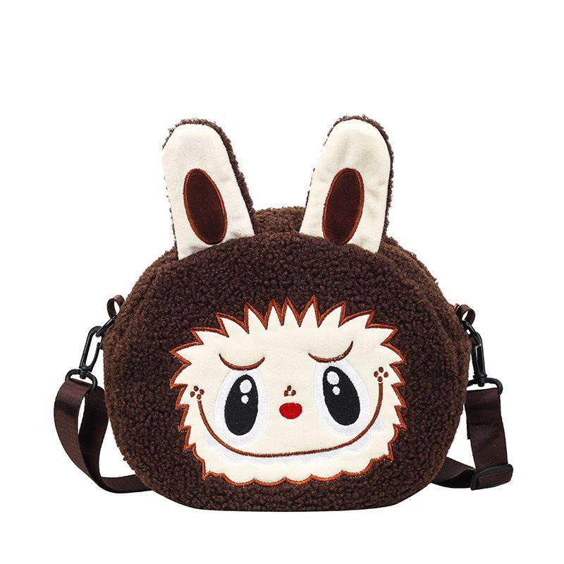 Personality Cartoon Sweet Kawaii Crossbody Bag Patchwork Fur Cute Fashion Handbags Women Funny Y2k Aesthetic Ins Shoulder Bags