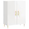 VidaXL Buffet Blanc brillant 69,5x34x90 cm Bois d'ingénierie 827710