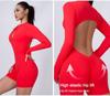European & American Peach Lift One-Piece Yoga Bodysuit: Cross-Back, Hollow Design, Outerwear, Sports Shorts Style.