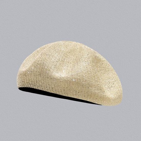 Женская шляпа-берет с вырезами и пайетками, сетчатая, регулируемая, дышащая, кепка художника