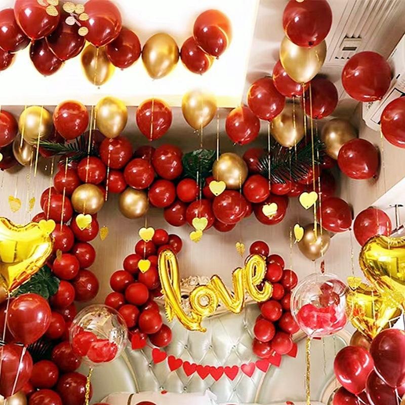 Engagement Proposal Balloon Wedding Announcement Wedding Ball Set Scene Decoration Arrangement Men And Women New Wedding Room Supplies