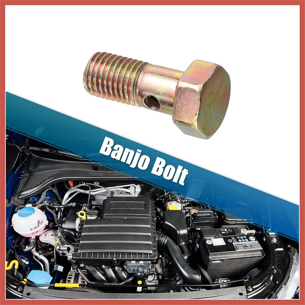 ACROPIX 2 Set Banjo Bolt Brake Fitting Adapter Kit M8x1.25 Brake Line Thread Banjo Bolt with 8mm Spacers Car Parts