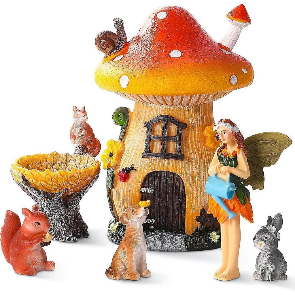Interior Decoration Resin Craft Mushroom Room Set (6 Styles) 6 Pieces