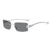 Frameless trimmed myopia glasses light luxury metal frameless glasses frames can be matched with degrees plain and thin optical frames