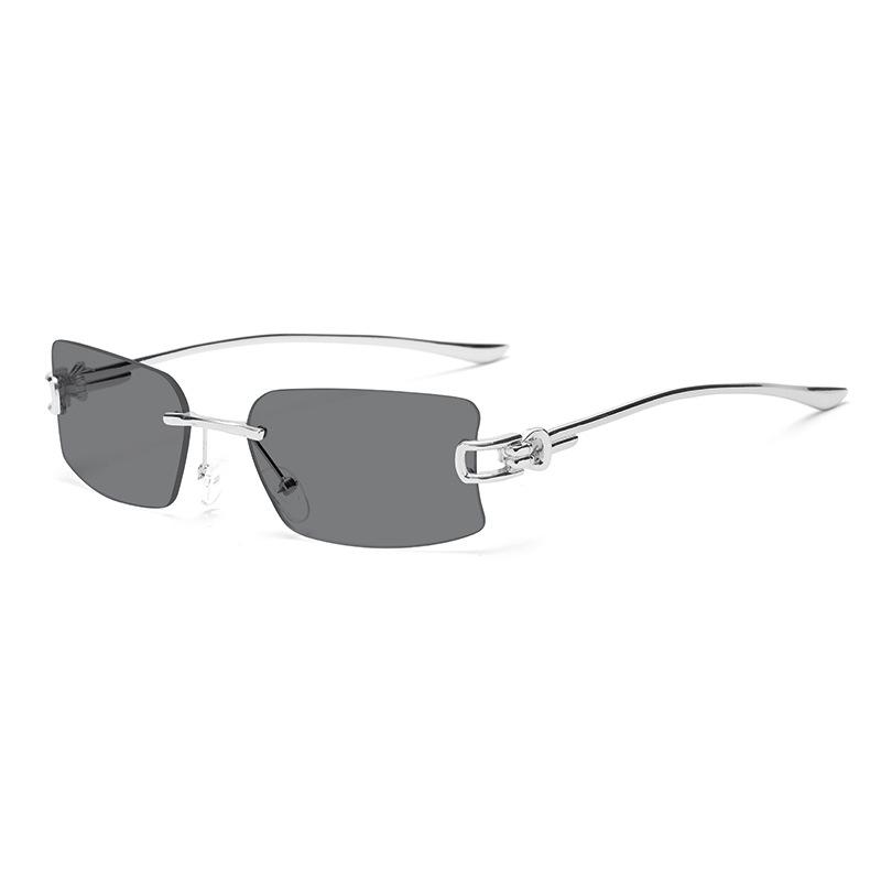 Frameless trimmed myopia glasses light luxury metal frameless glasses frames can be matched with degrees plain and thin optical frames
