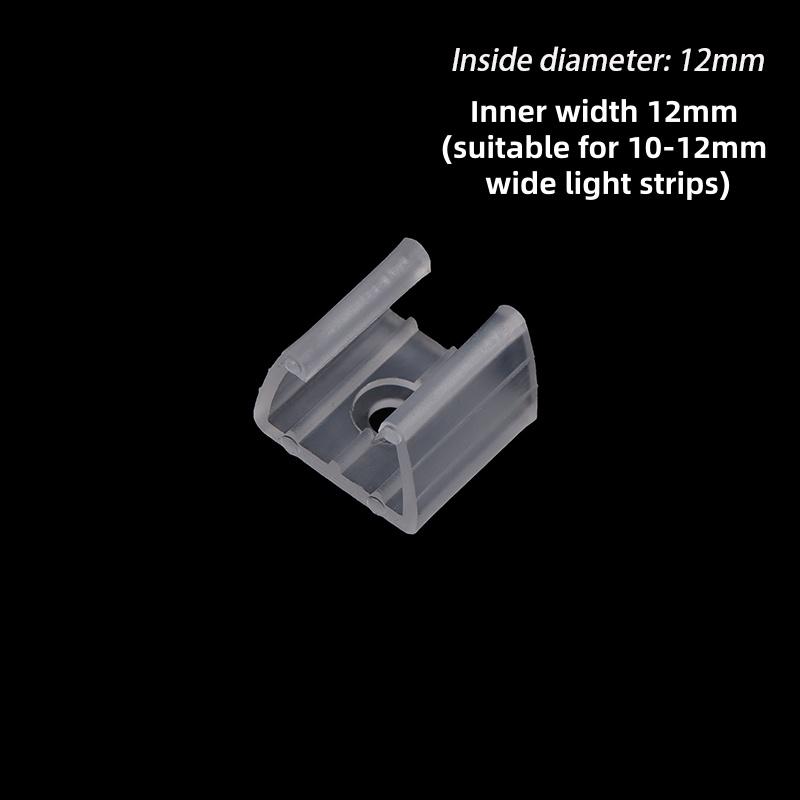 20Pcs 10/12/14/17/20Mm Led Strip Fix Clips Connector For Fixing 2835 Neon Light 220V Cob Plastic Buckle Flexible Accessories