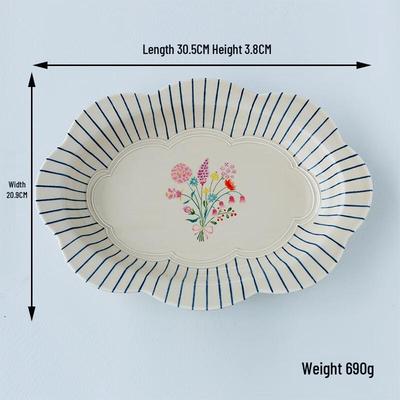 ZISIZ 12-inch Ceramic Fish Plate