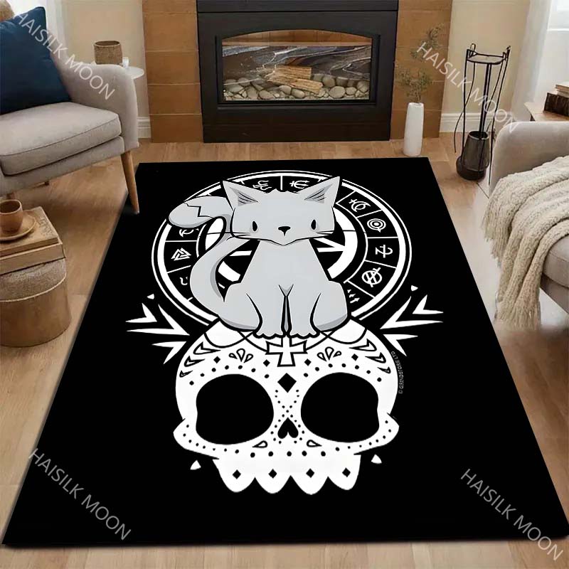 Dark Series Cat Array Print Carpet for Living Room Bedroom Bedside Floor Mat Cloakroom Sofa Area Rugs Fast Shipping