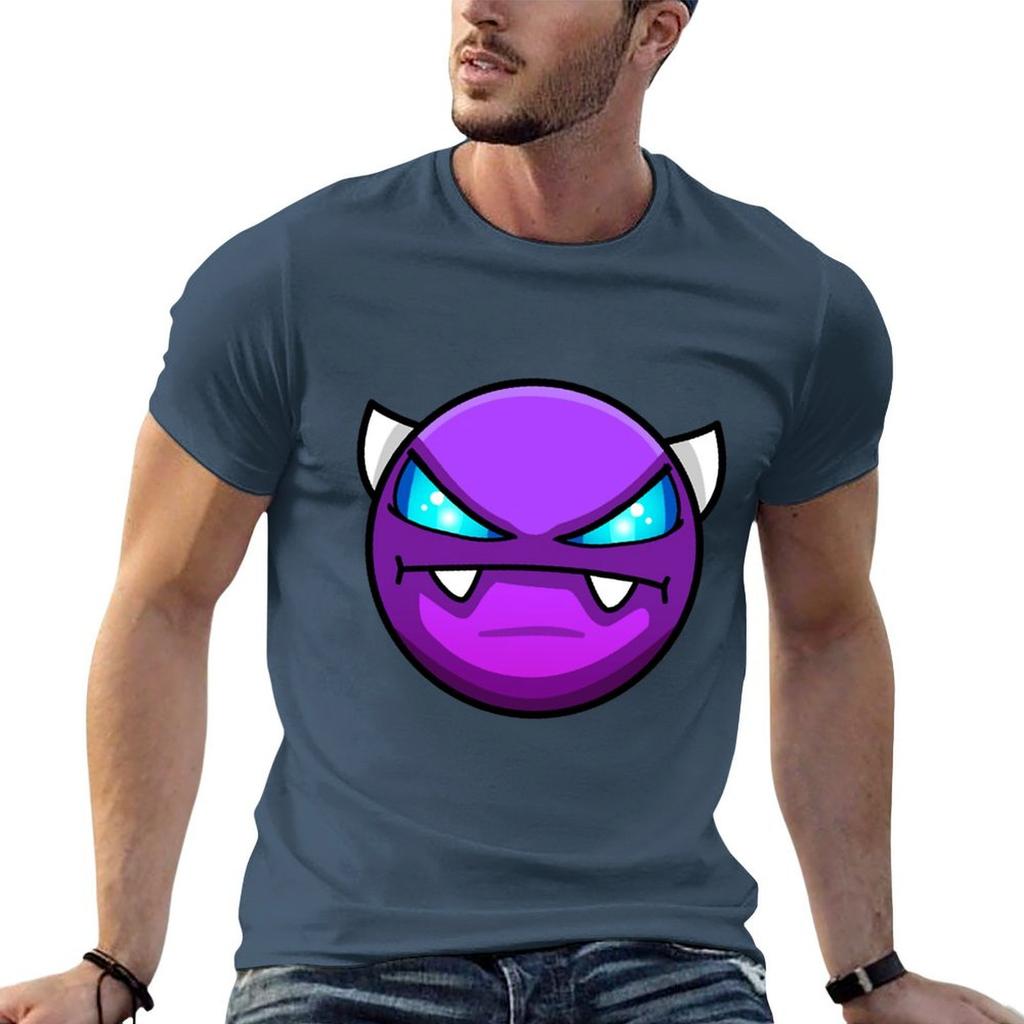 Geometry Dash Easy Demon Tričko Unisex Tričko Letní Tričko Unisex Bavlna Anime Tričko Tričko
