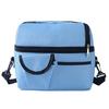Water Repellent Picnic Bag Insulated Double Layer Lunch with Shoulder Strap, Durable Oxford Cloth Large Portable Thermal Meal Tote Capacity Container,