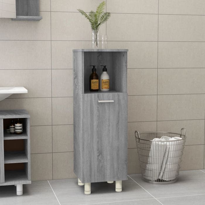 VidaXL Armoire de bain Sonoma gris 30x30x95 cm Bois d'ingénierie 815607