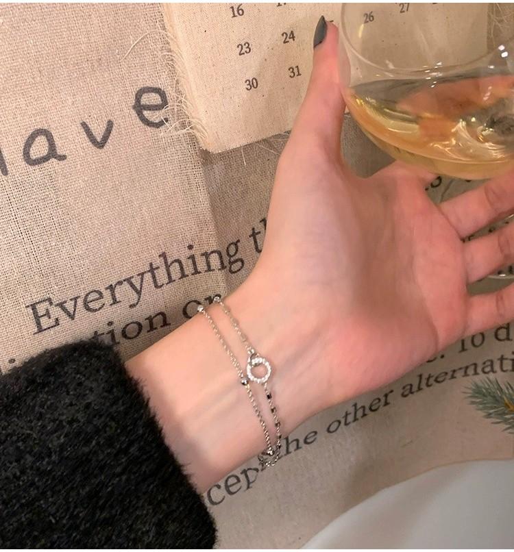 Delicate Doublelayer Geometric Bracelet For Women 2023 Light Design Luxury