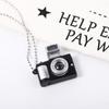 Retro Unisex Women Flash Camera Luminous Necklace Music Pendant Fashion Jewelry Sweater Chain