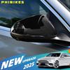For Mercedes Benz C Class W206 2026 2026 2026 2026 Car Mirror Decorative Cover Case Trim Shell Housing Glossy Black Carbon Fiber