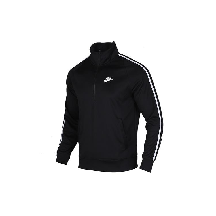 Nike Casual Half Zipper Stand Collar Sports Pullover Black Men s CJ4393-010 M