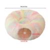 Foldable Cat Caves Donut Cat Cave Plush Tunnel Cat Beds Soft Washable Cat Couch Warm Detachable Pet Supplies For Kitten & Large