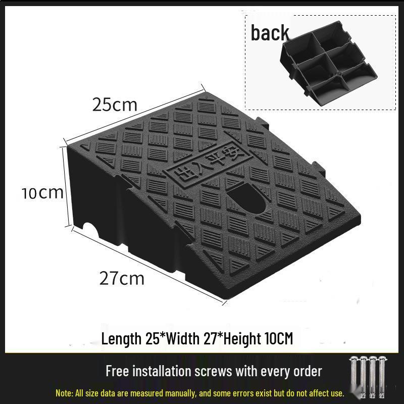 Car Ramp Sill Pad - Plastic Vehicle Curb Slope & Speed Bump