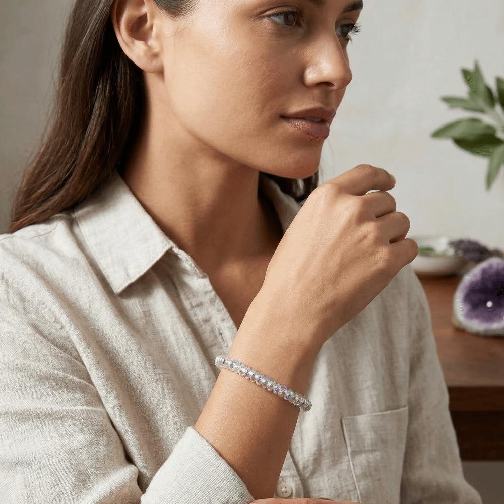 Elastic Cord Laser Crystal Bracelet Elegant Fashion Jewelry Gift Stretchable Bracelet  Women