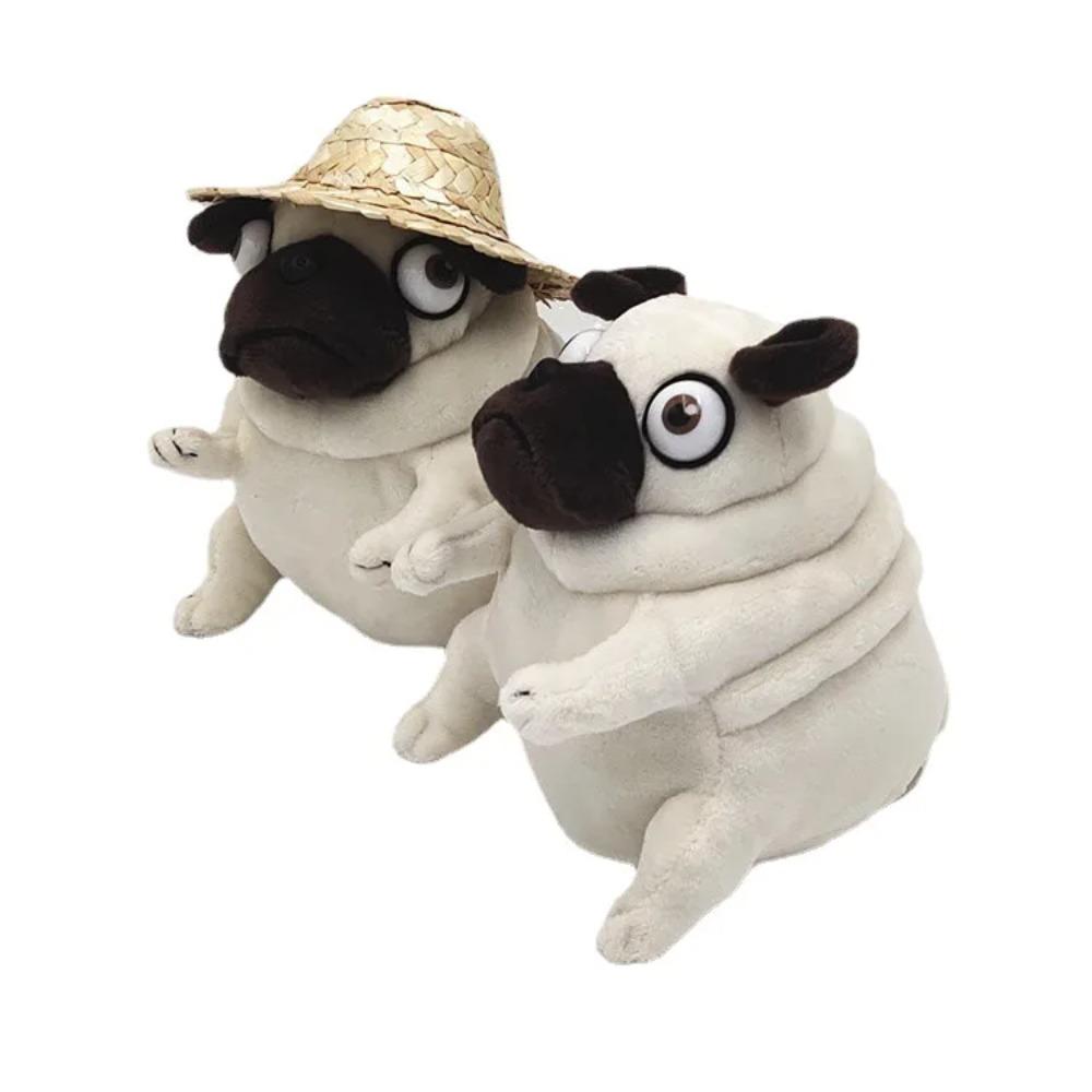 Peluche Kawaii 15cm cane l'Elfo Carlino Grasso Carlino Seduto Cani Giocattolo Bambole di Pezza per Bambini Regalo di Compleanno Bambole
